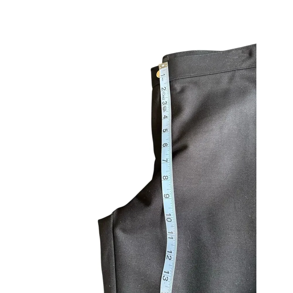 J.Crew Pixie Pant Black Leather‎ Panel Office Career Work Business Ankle Size 6